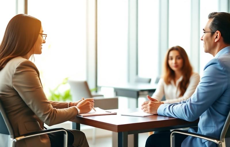 Professionisti durante un colloquio di lavoro in inglese