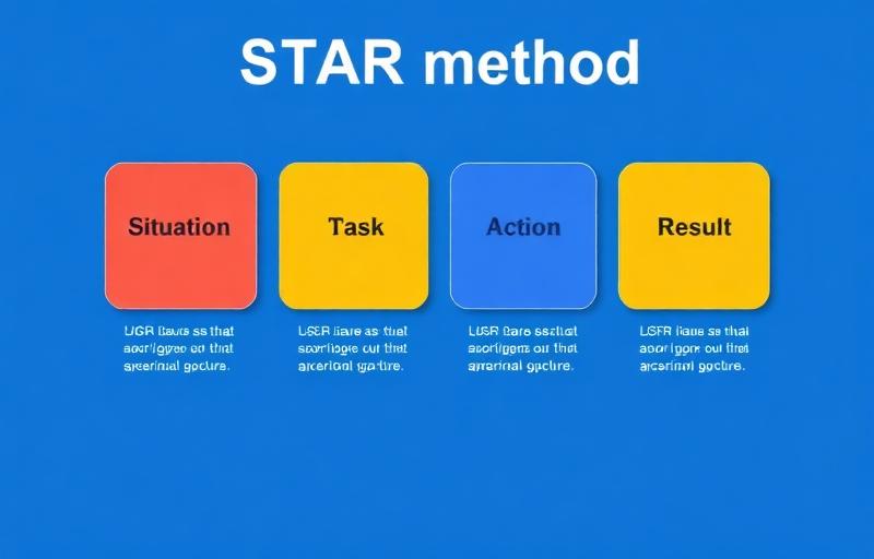 Schema del metodo STAR per colloqui di lavoro: Situation, Task, Action, Result