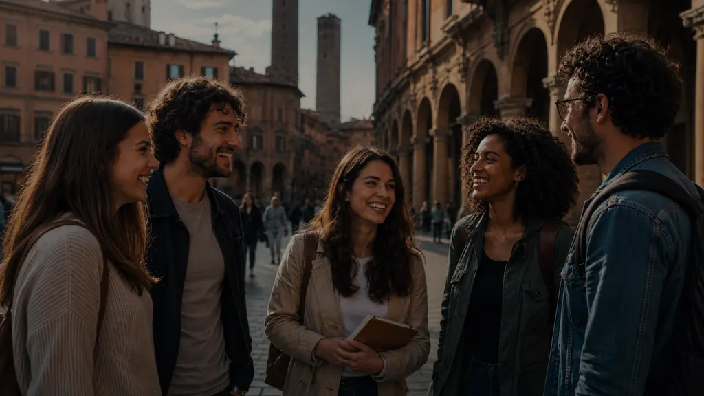 Studenti adulti durante una lezione di preparazione IELTS e Cambridge a Bologna